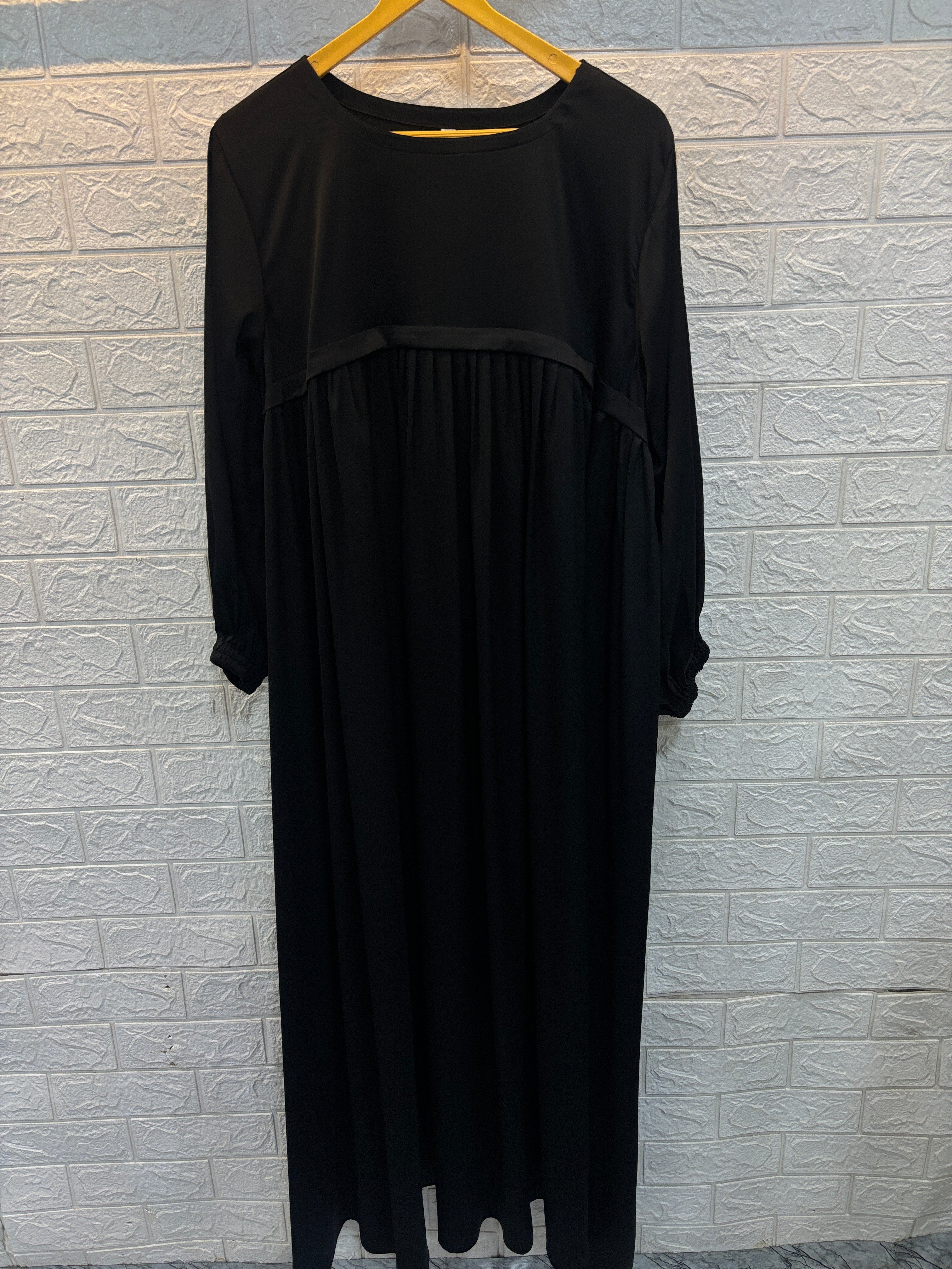 Basic Black Abaya - Premium Nida Fabric