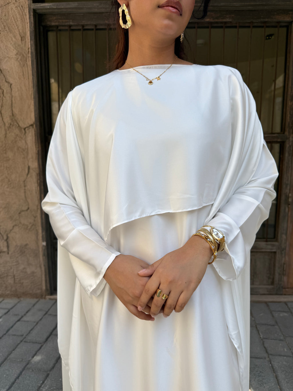 Alfiya Cape Dress – Paris Silk