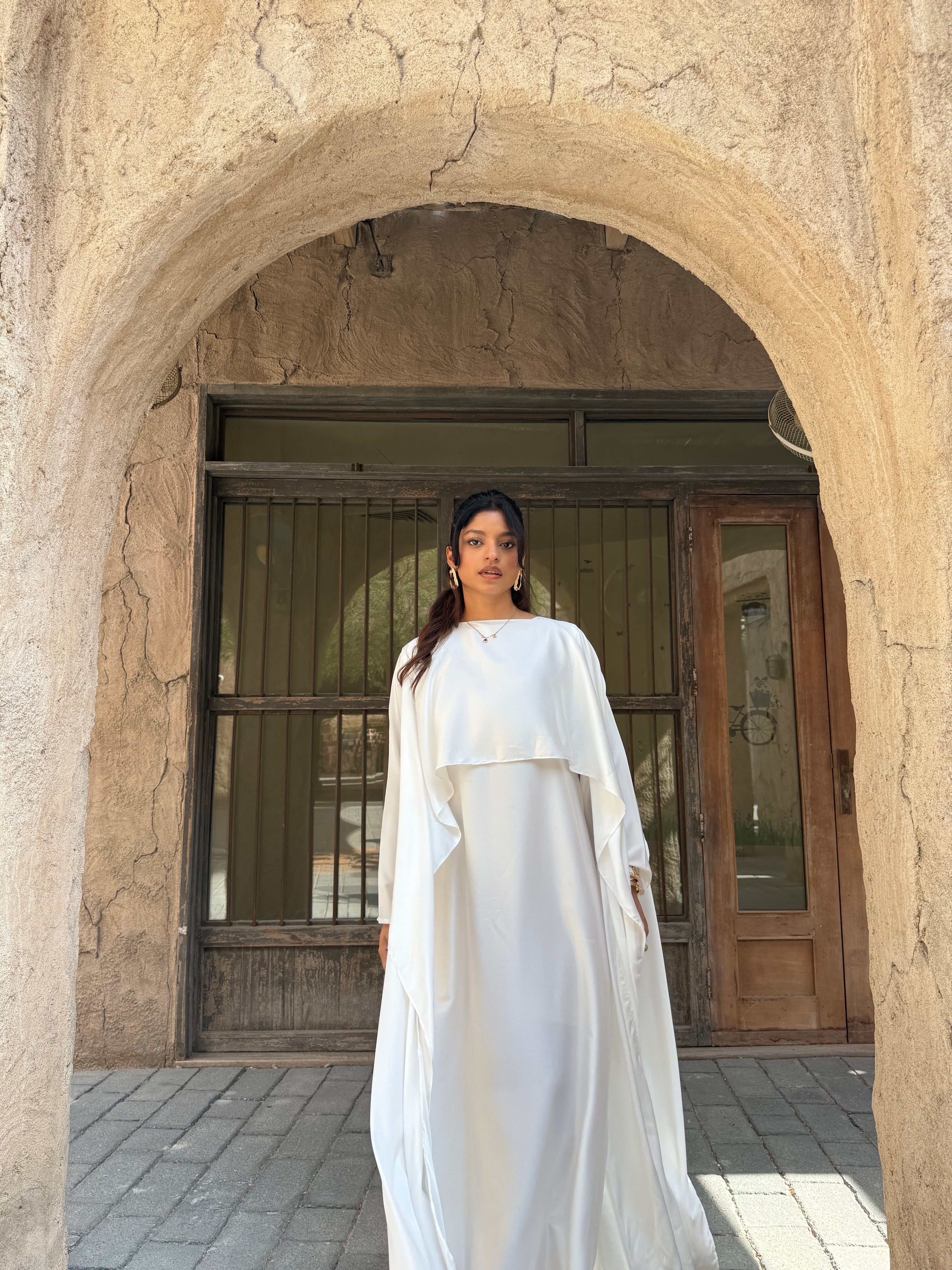 Alfiya Cape Dress – Paris Silk